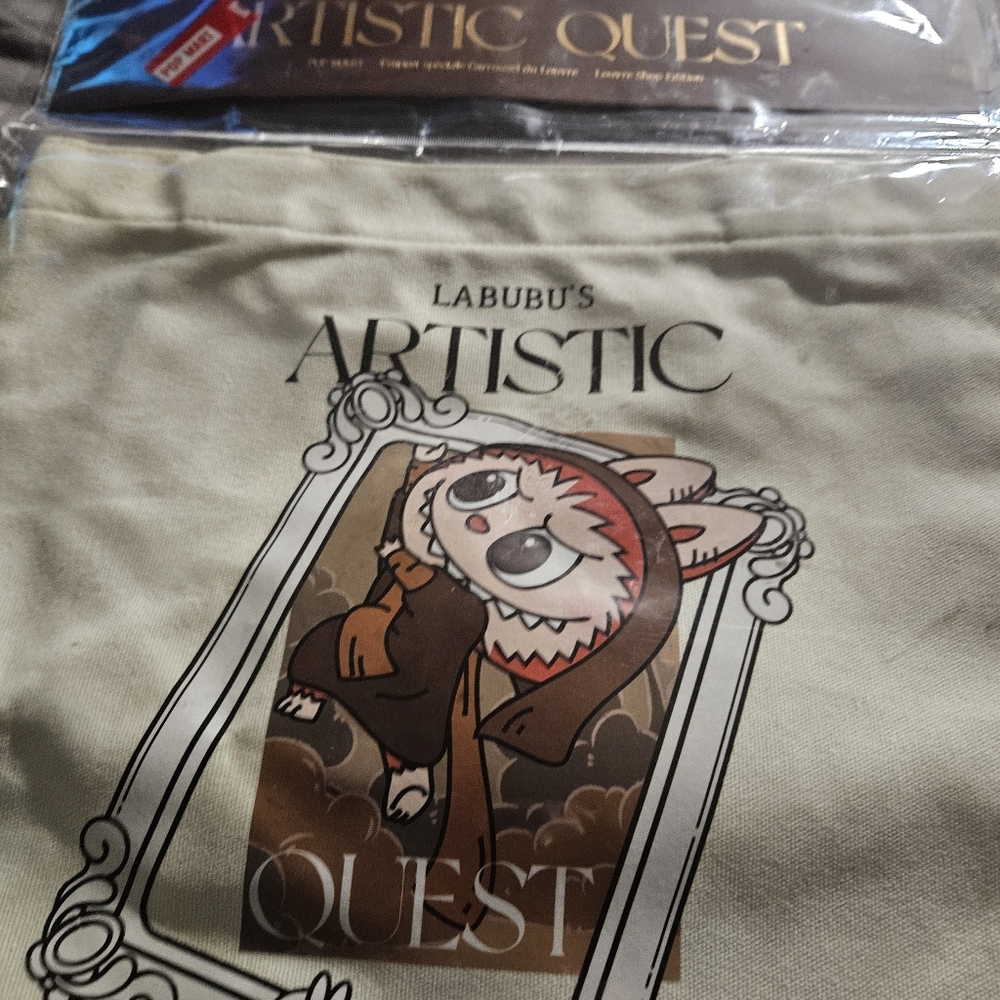 LABUBU’S Pop Smart ARTISTIC BagQUEST CANVAS TOTE  LOUVRE Paris SHOP EDITION NEW!